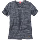 T-Shirt mit V-Ausschnitt, blau in 5XL